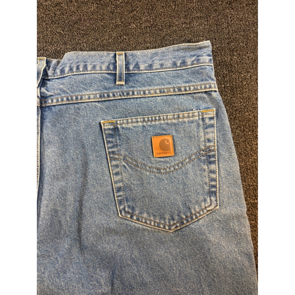 Carhartt B17 STW Mens Relaxed Fit Tapered Leg Jeans 42x30 Stonewash‎ Blue Denim